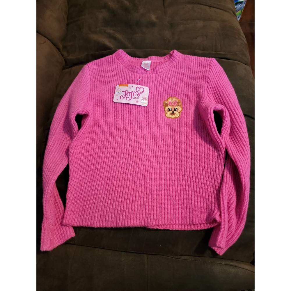 Jo‎ jo siwa pink bow bow dog sweater size XS S 5 6 nwt
